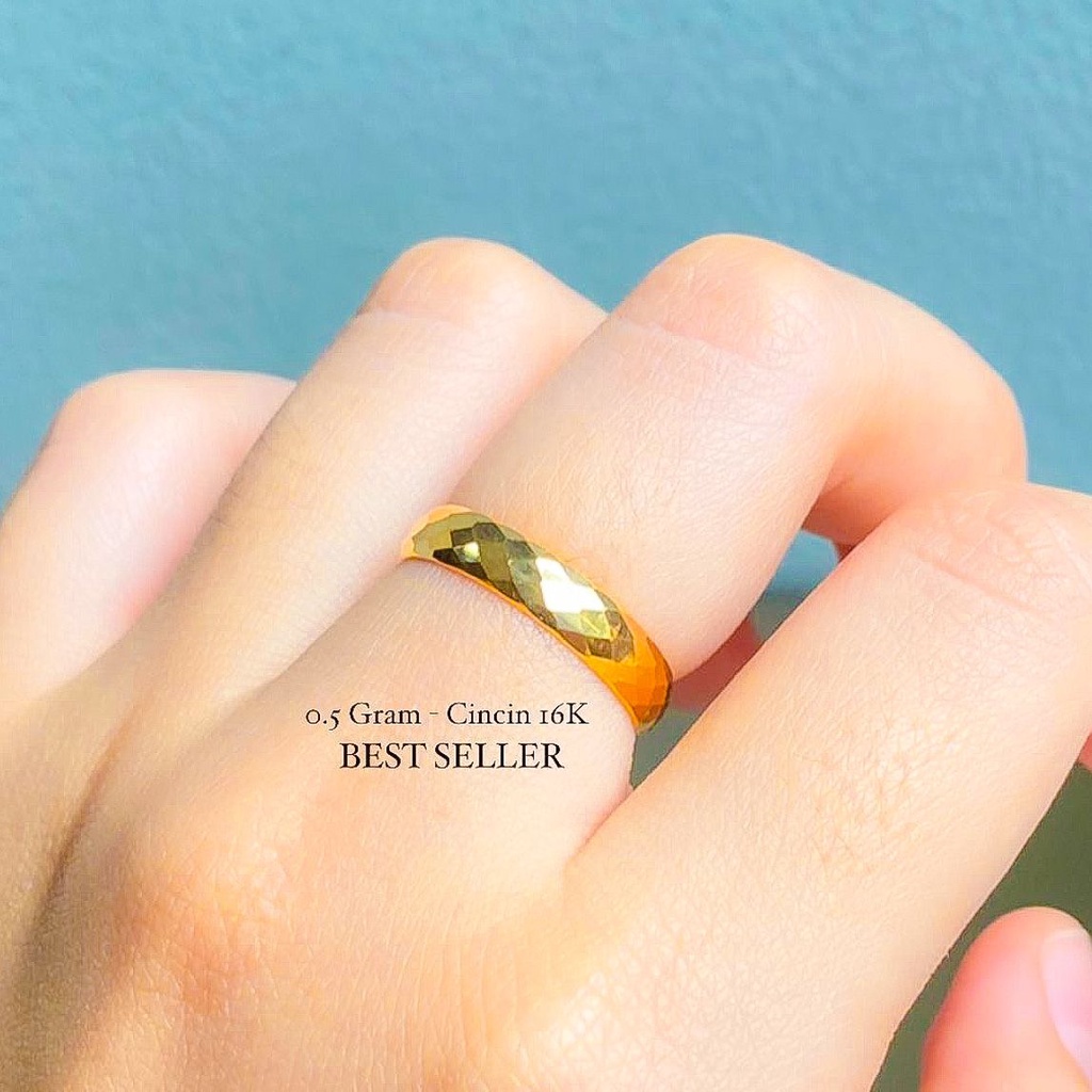 cincin anak dan dewasa emas asli model kristal kadar 700 70% 16k 22 2gram 11 12 13 14 15 16 17 18 lilit