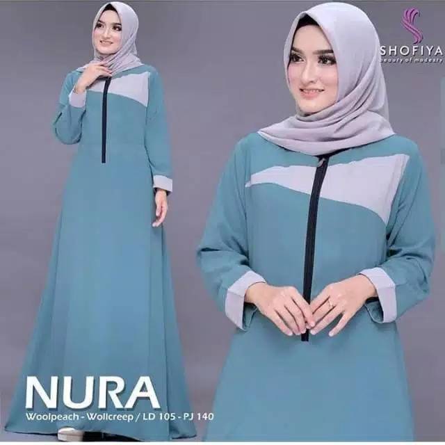 Nura maxy baju gamis pakaian muslim pakaian wanita gamis dewasa