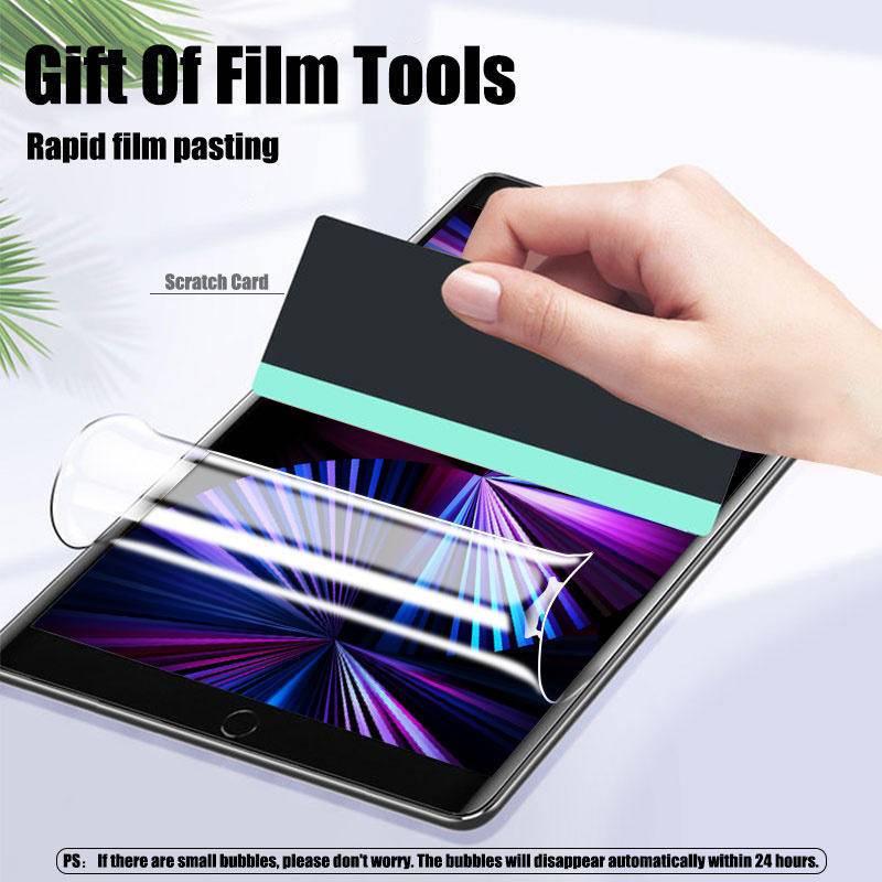 2-piece glass free hydrogel film shielding protector Matte for iPad 10.2 9.7 10. 5 10.9 11 New iPad 8 7 6 5 9 Air 4 3 2 Mini and Blueray for iPad 2020 2019 2018 2021