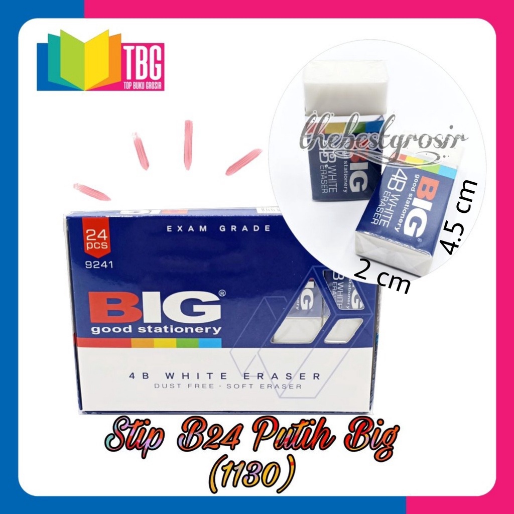 

STIP / PENGHAPUS B24 9241 PUTIH BIG / ERASER / WHITE ERASER (R-1130)