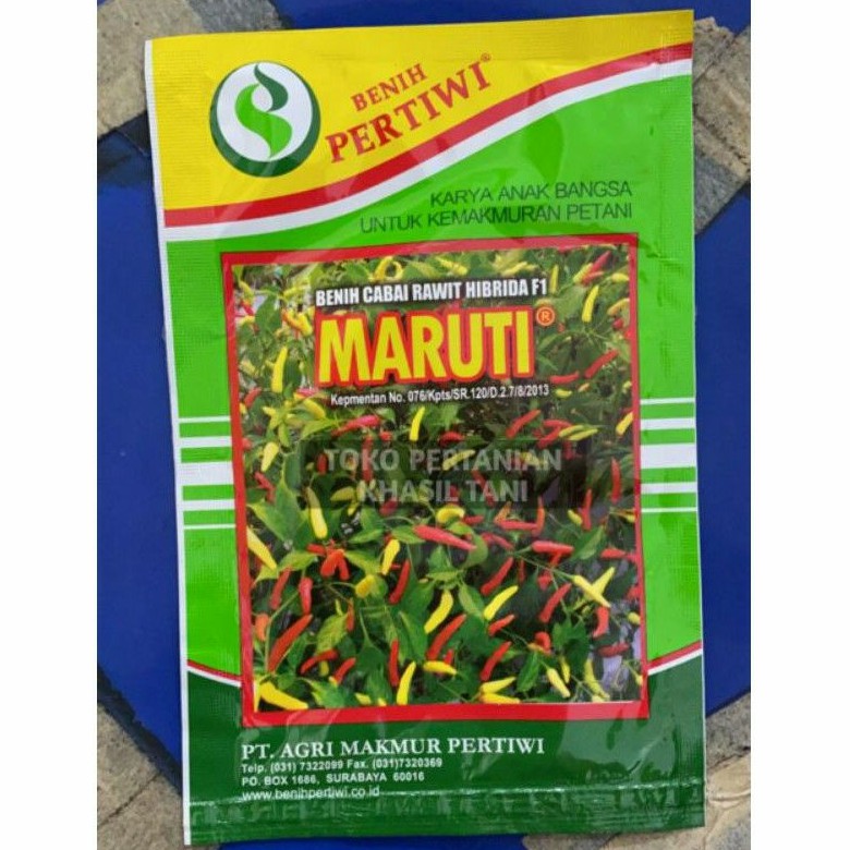 MARUTI Benih Cabai Rawit Kemasan 10 gr dari Benih Pertiwi