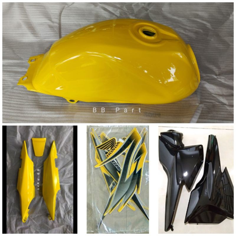 Tanki + Body & Striping Kuning Megapro Primus Tangki tengki Bodi sticker New megapro