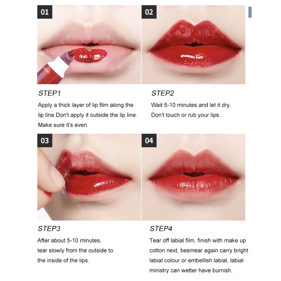 Romantic Bear Lips Tatto / Lip Color / Lip Tint Peel Off Anti Lengket Tahan Air Tahan Lama