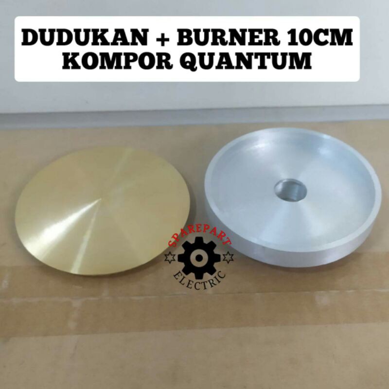 TUNGKU DUDUKAN + BURNER 10CM 1SET UNTUK KOMPOR GAS QUANTUM