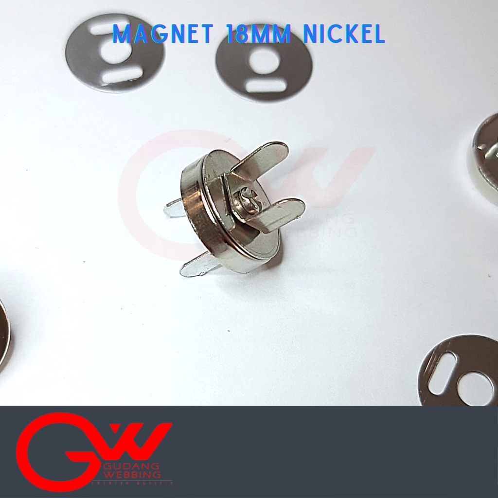 KANCING MAGNET / MAGNET 18MM NICKEL &amp; GOLD