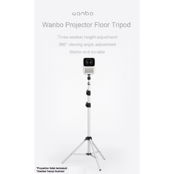 Tripod Proyektor WANBO Foldable Adjustable Stand Floor 170 CM