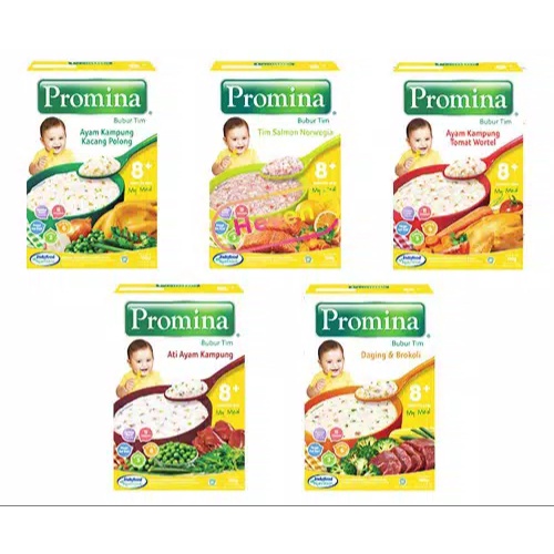 PROMINA BUBUR TIM 6+ dan 8+ Bubur Bayi Instant - MAKANAN BAYI MPASI Bayi Online Shop