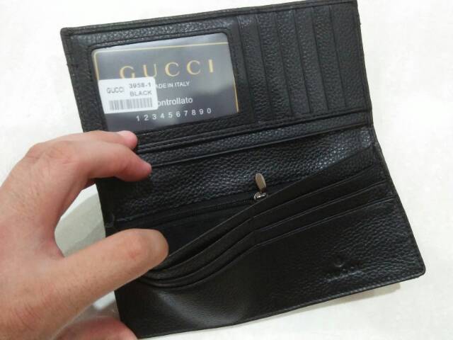 Dompet lipat panjang kulit asli import