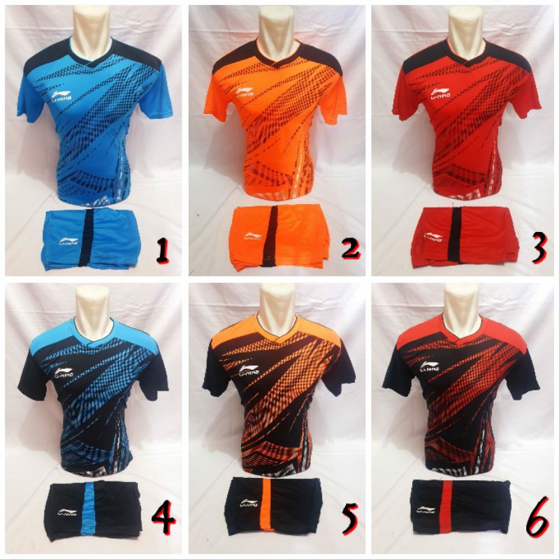 Baju Setelan Olahraga Volley All Jersey Badminton Lining