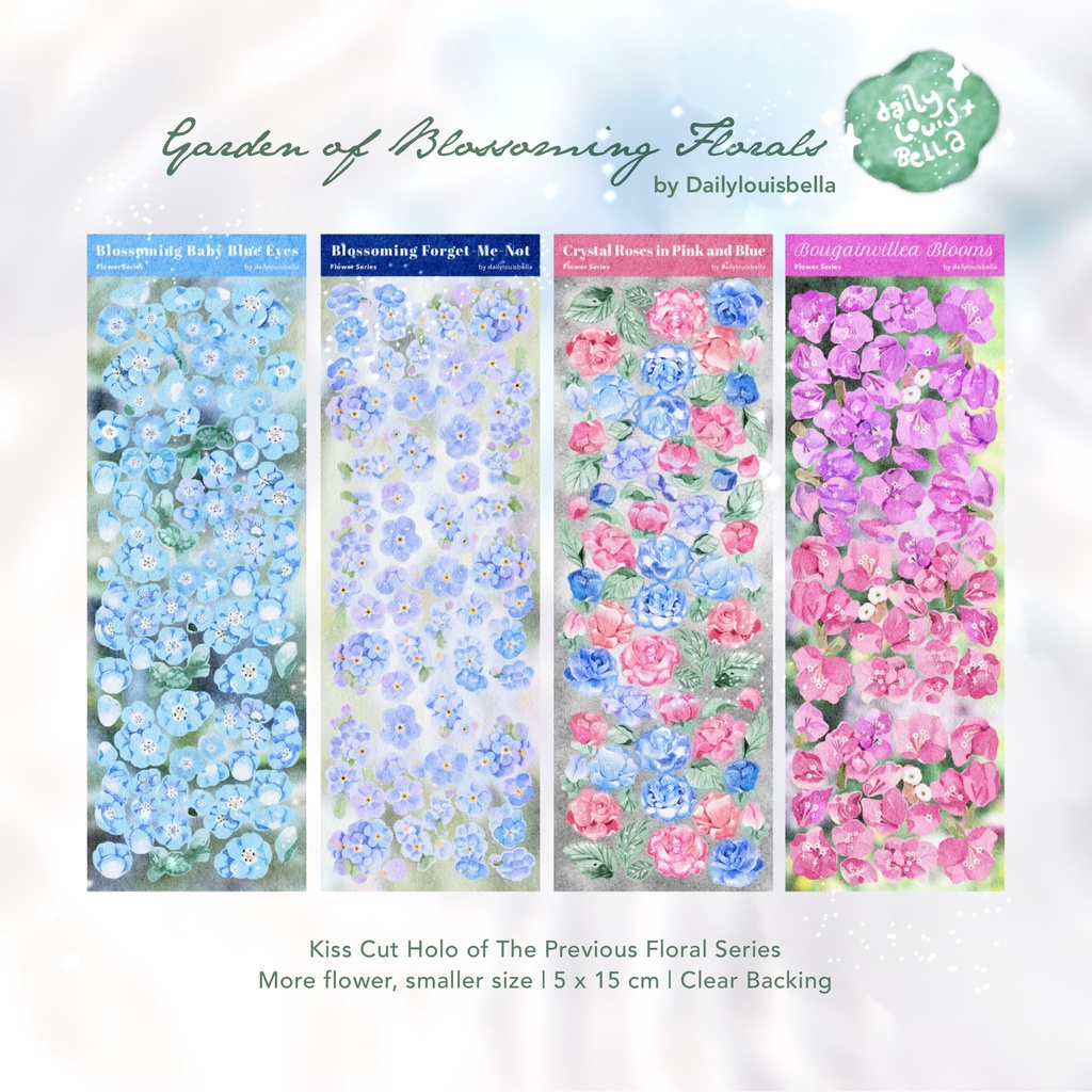 

Garden of Blossoming Florals Korean Manu Deco Sticker by Dailylouisbella