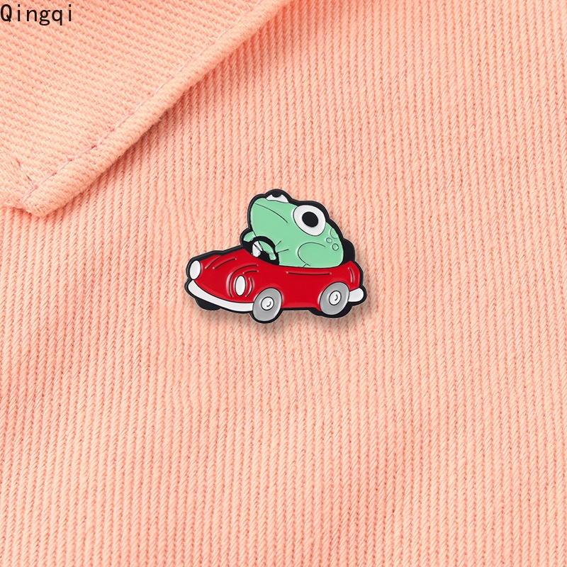 Bros Pin Enamel Desain Kartun Hewan Katak Untuk Anak