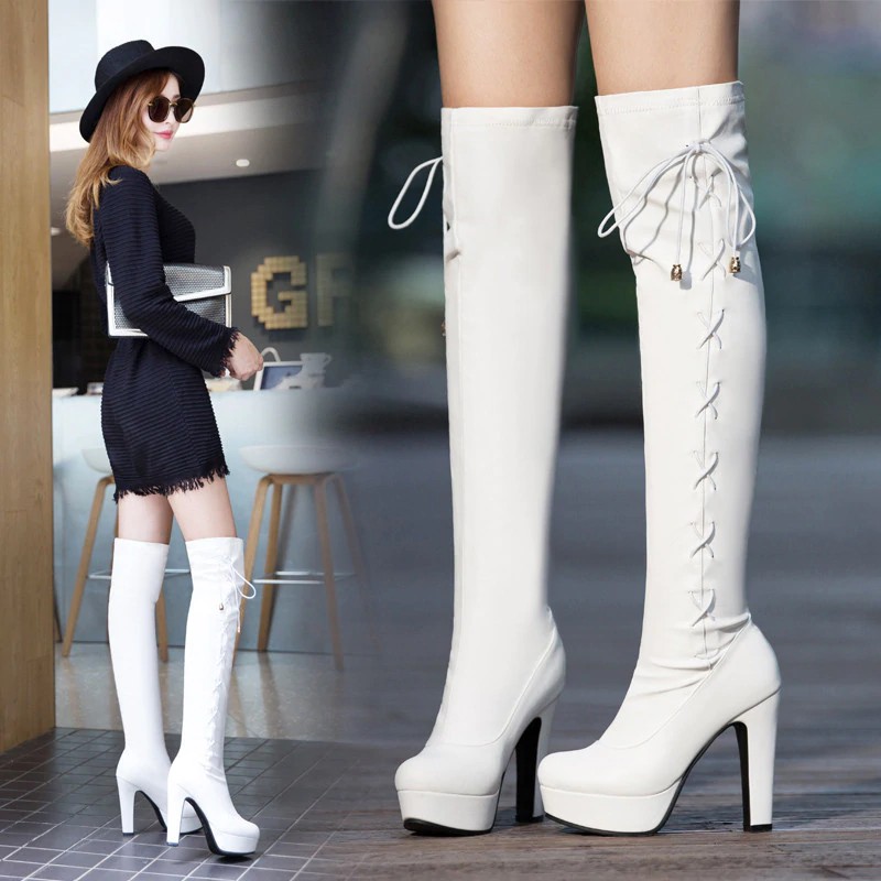 knee high boots with fur inside