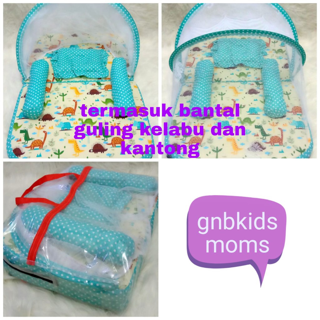 Paket Kasur Bayi Lipat Kelambu Set Baru Lahir Murah | Produk Perlengkapn Tempat Tidur Baby