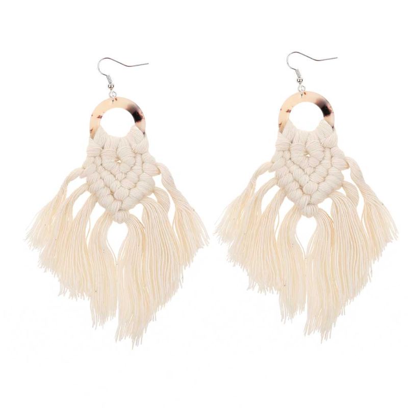 SIY  Fashion Vintage Women Boho Bohemian Earrings Long Tassel Fringe Dangle Earrings