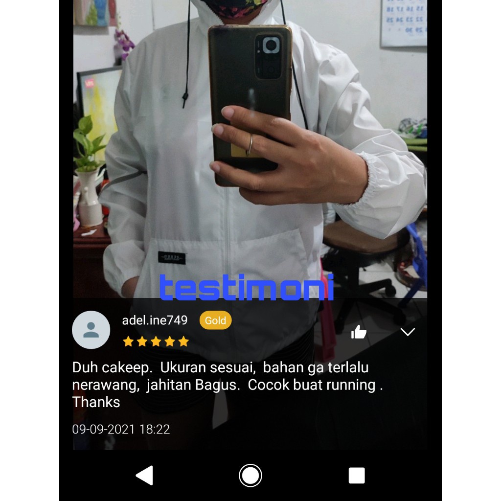 JAKET PARASUT WANITA OLAHRAGA JOGGING LARI / SEPEDA WATERPROOF-8