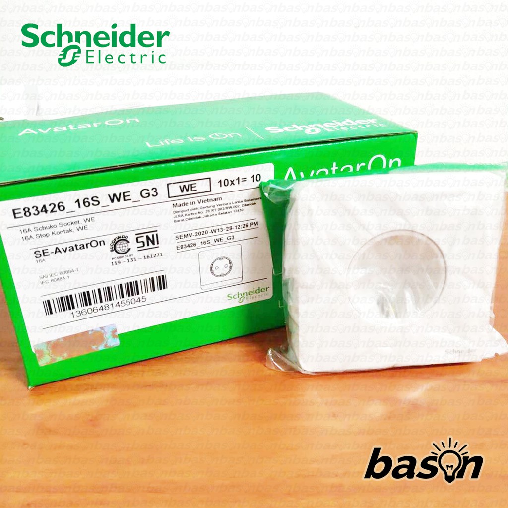 SCHNEIDER AvatarOn Stop Kontak 16A 250V CP Arde - Socket Outlet