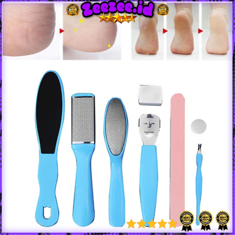 Alat Perawatan Kaki Manicure Pedicure 8 Pcs In 1 Penghalus Tumit Kaki Pecah Pedicure Foot