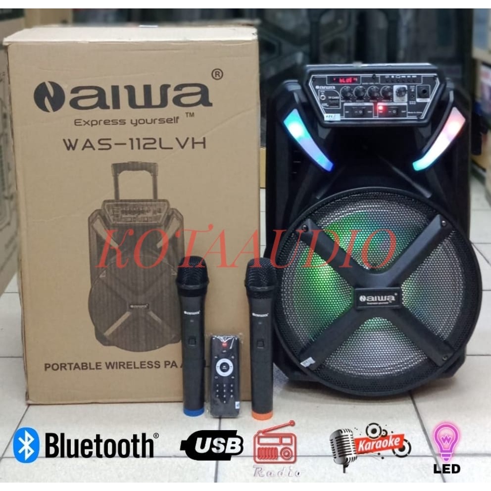 Speaker Portable Naiwa Was 112 LVH Original 12Inch Aiwa Was 112LVH