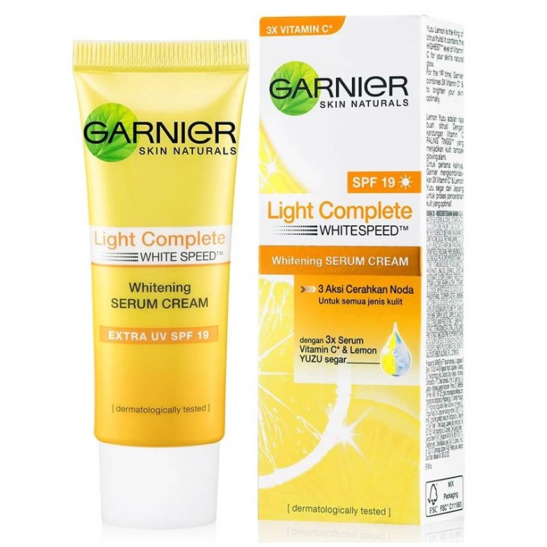 GARNIER Light Complete Serum Cream White Speed Yuzu Whitening SPF19 20mL