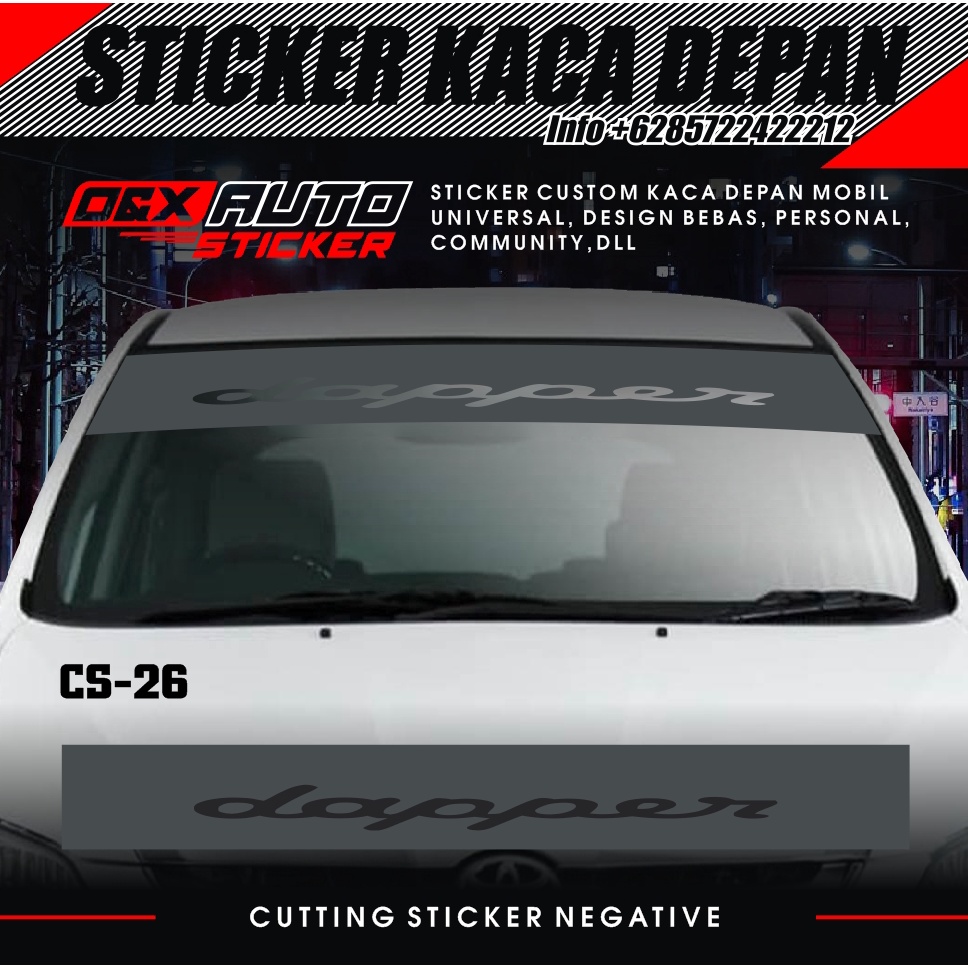 Sticker KACA DEPAN MOBIL STIKER UNIVERSAL (26)