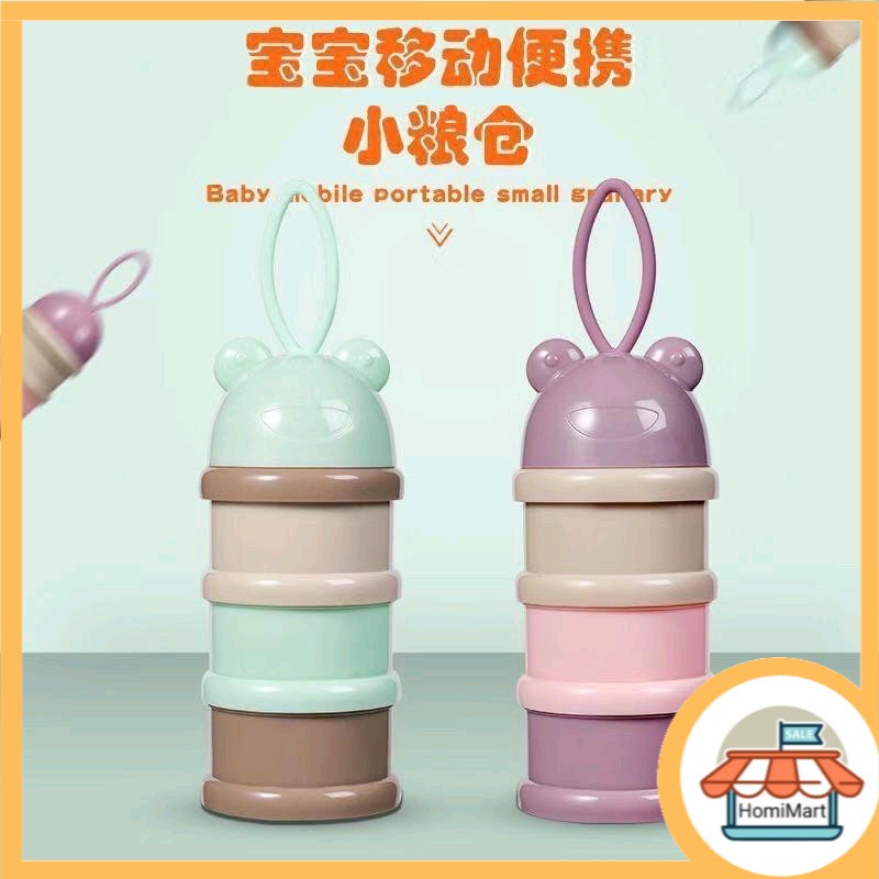 Dispenser Container Susu Bubuk Bayi / Botol Tempat Penyimpanan Bubuk Susu Bayi