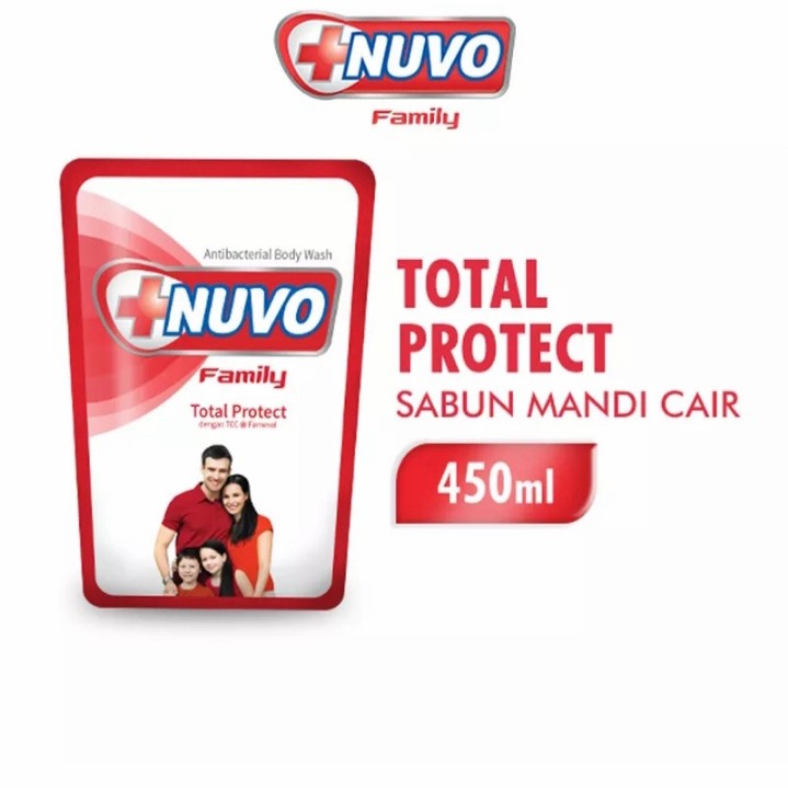 NUVO FAMILY  400 ml  REFILL   TOTAL PROTECT MILD PROTECT  ANTIBACTERIAL BODY WASH     SABUN MANDI CAIR