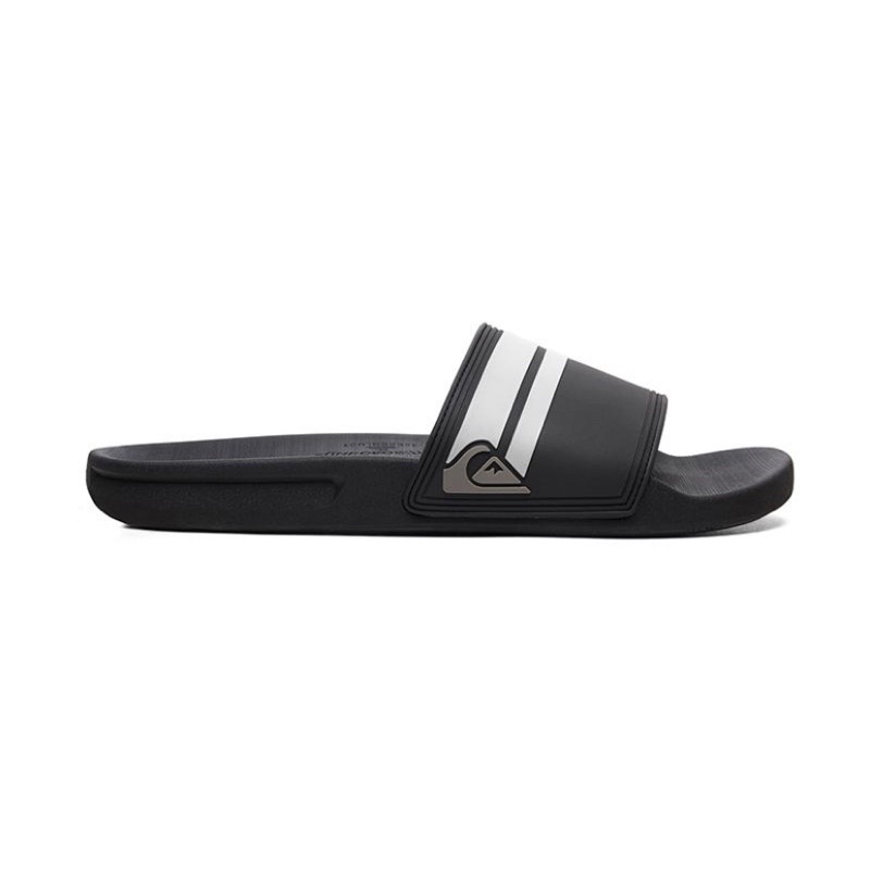 Sandal quiksilver rivi word slide Black white