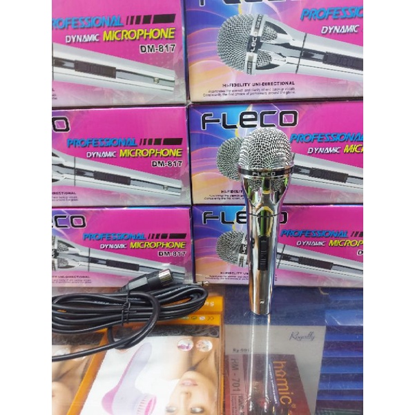 Microphone Kabel Fleco DM-817 Mic Kabel Fleco 817 - Mic Karaoke Murah