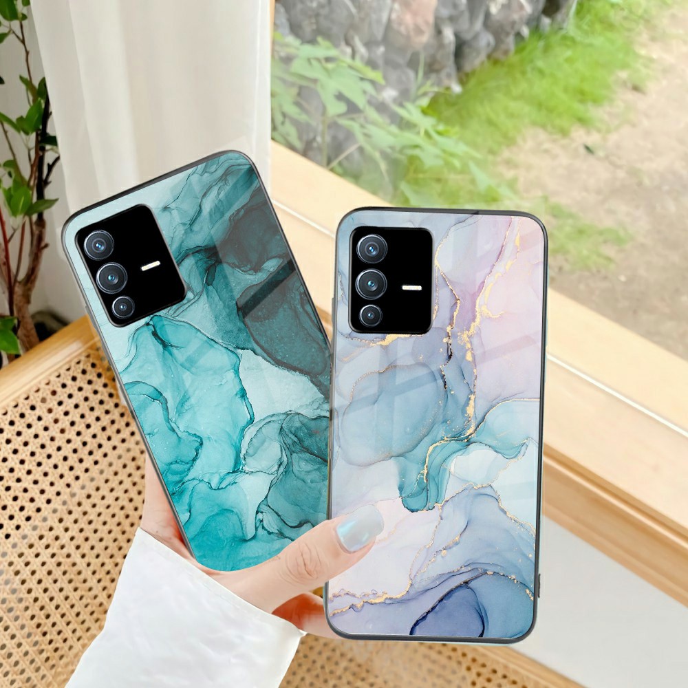 [K177] Softcase Glass Kaca Vivo V23 5G - Softcase Mirror - Softcase Kaca Vivo V23 5G - Softcase Glas