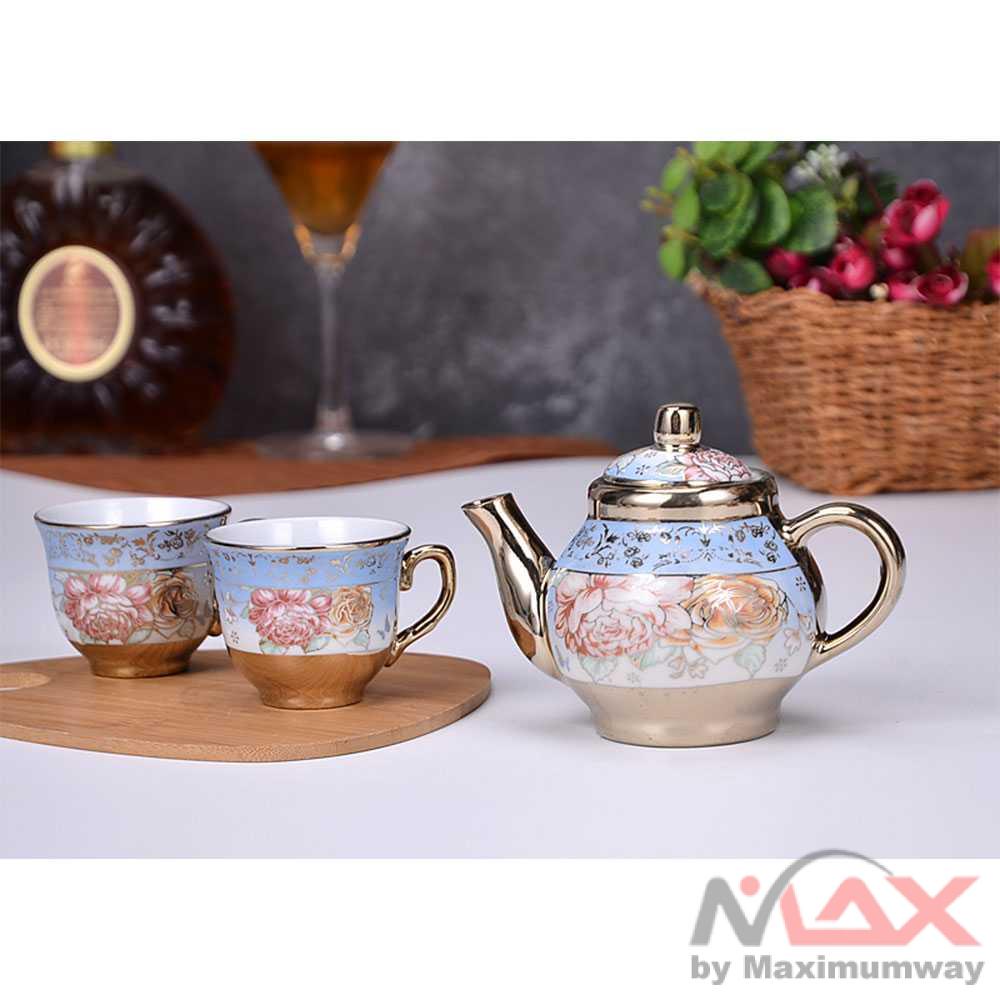 Kendi / Pitcher / Jug / Teko SUNFILI Cangkir Teko Keramik Set 4 Cups 1 Pot European Style - B140