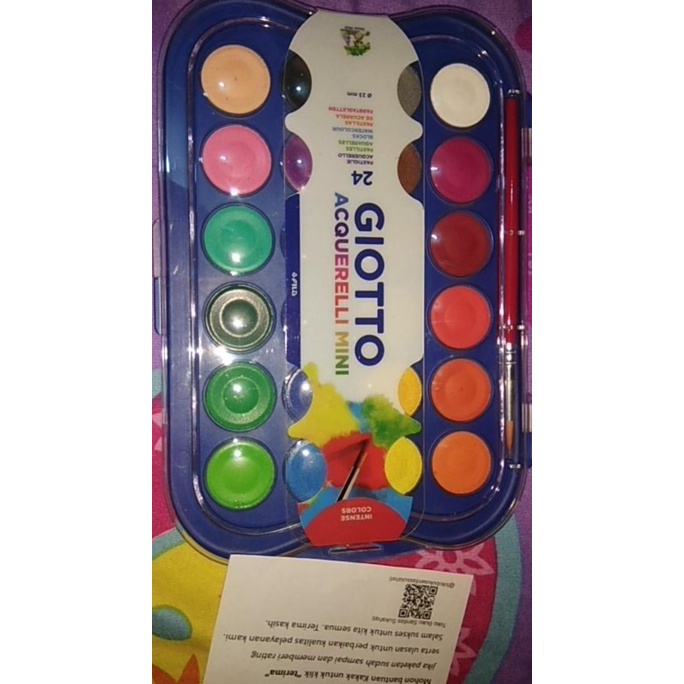 

MURAH CAT AIR 24 WARNA MINI GIOTTO ACQUARELLI PAS UNTUK ANAK BERKUALIT