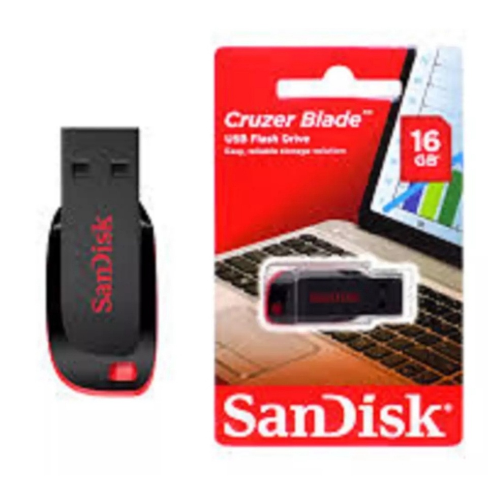 Flashdisk Sandisk Cruzer Blade CZ50 Sandisk Usb  128GB / 64GB / 32GB  /16GB / 8GB / 4GB / Sandisk Usb FlashDrive Cz50