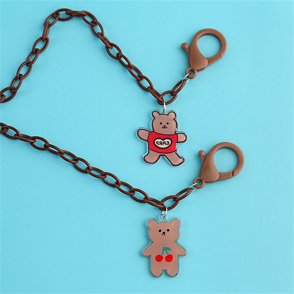 Top Tali Lanyard Holder Kacamata Anti Hilang Motif Kartun Beruang Bahan Akrilik Untuk Anak