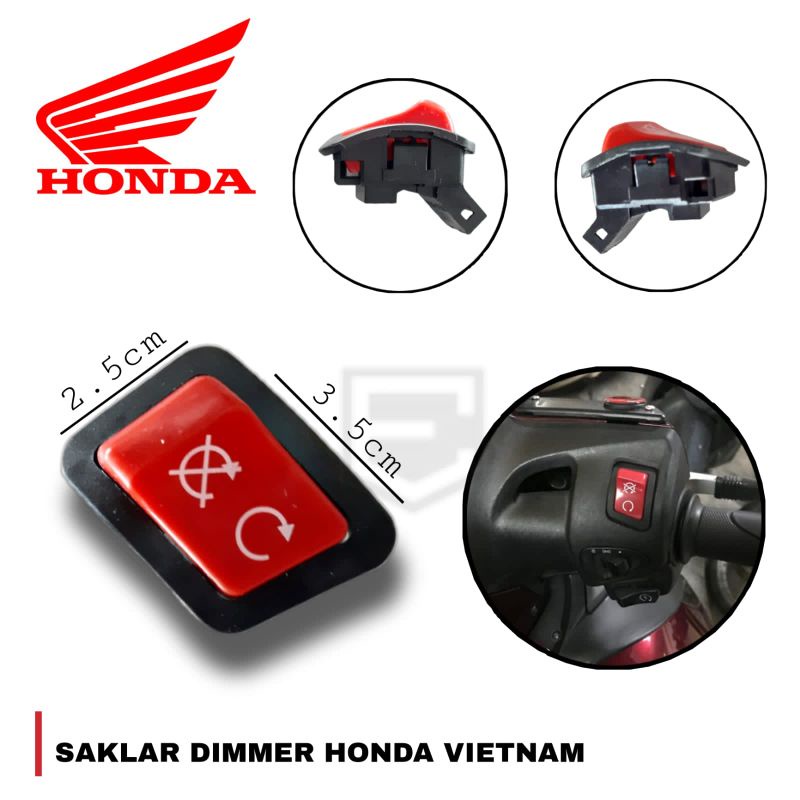 SAKLAR STARTER WARNA MERAH HONDA VIETNAM SAKLAR STARTER STOP ENGINE IDLING STOP MERAH ORIGINAL VIETNAM