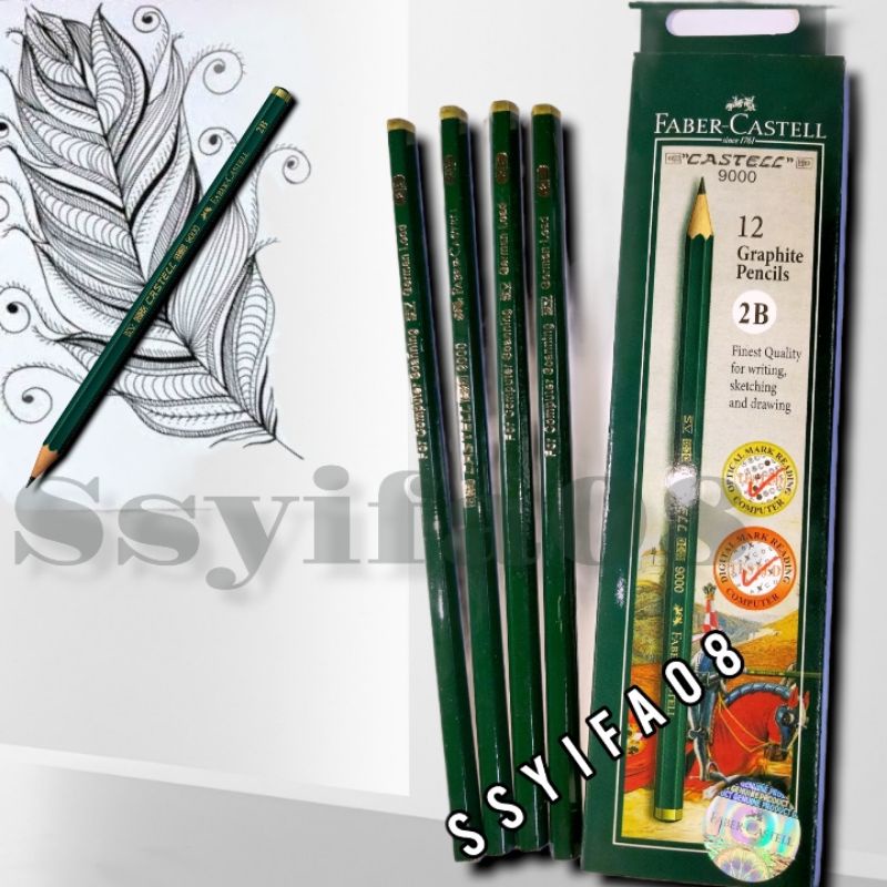 

PENSIL FABER CASTELL 9000-2B (per 1pcs)