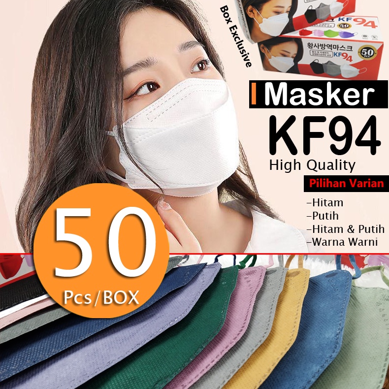 StockBaru- MASKER KF94 isi 50pcs TERMURAH KF94 1 BOX ISI 50PCS MASKER KF94 50 PCS KF94 isi 50 masker