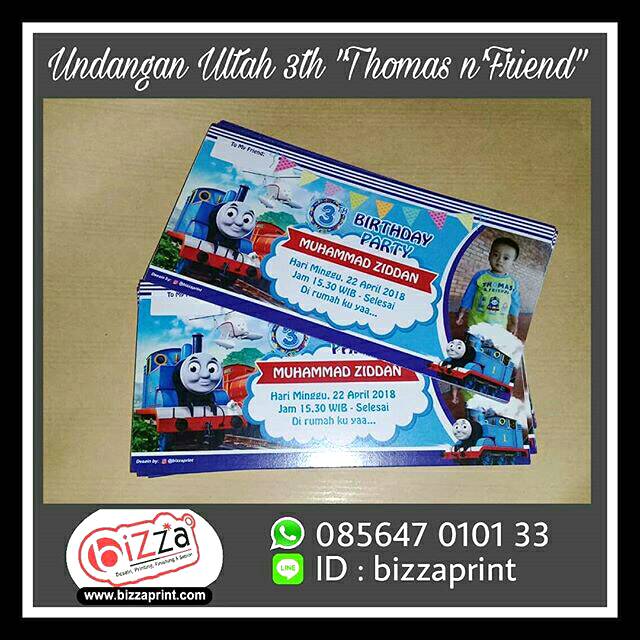 Undangan Ultah Anak "Thomas and Friends"