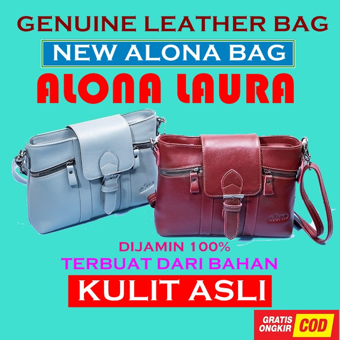 Tas Kulit Wanita Alona Laura Bag Tas Slempang Kulit Asli Original Brand