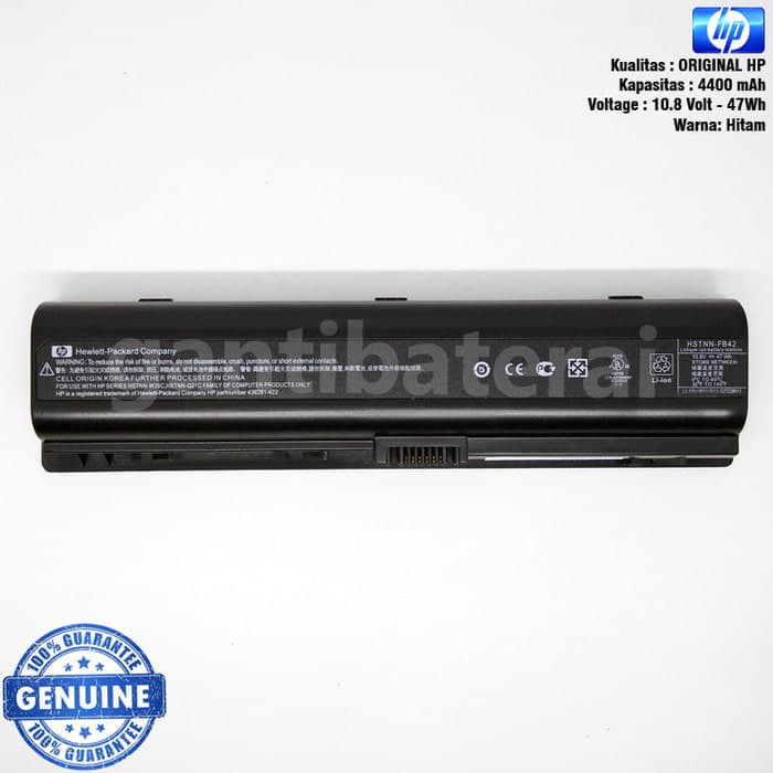 Baterai ORI Compaq Presario V3000, V3100, V3600, V3700, V6000, V6100