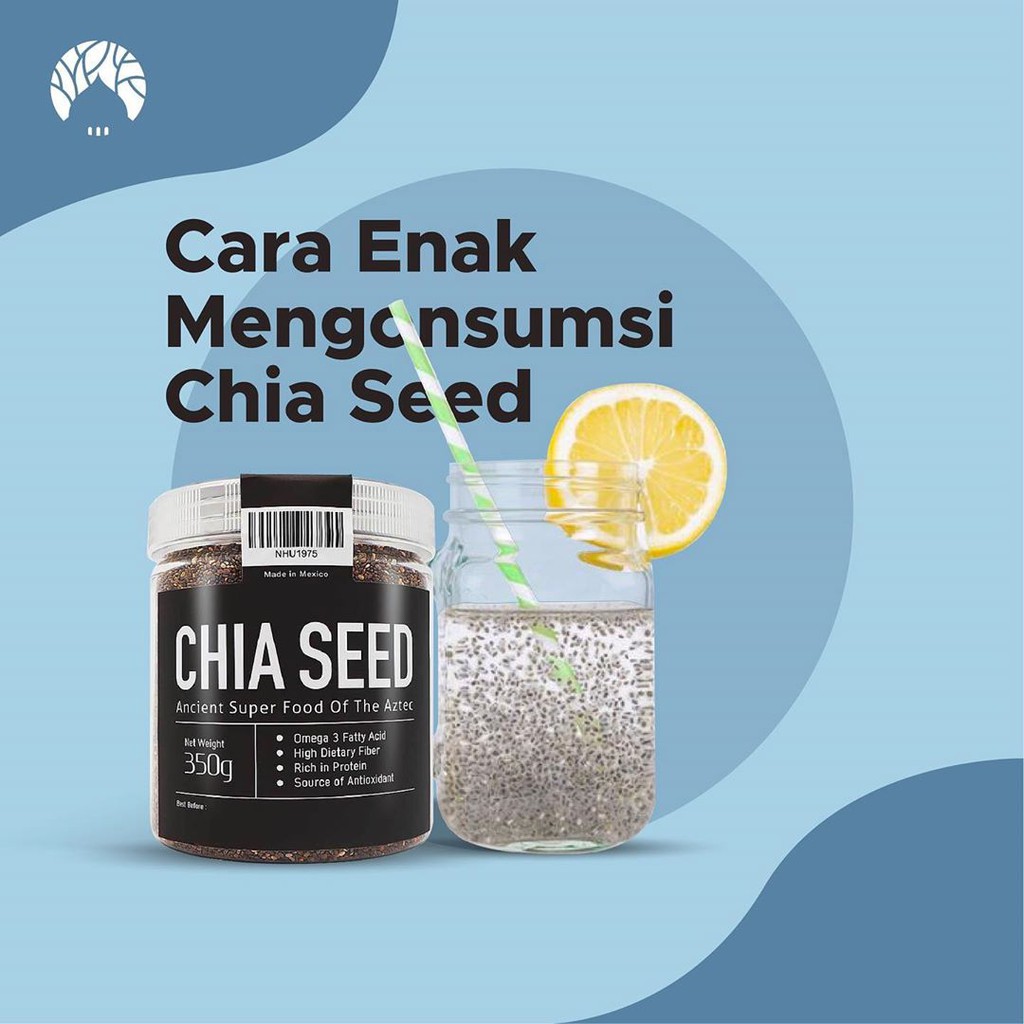 Chia Seed Seeds Organic Premium Mexico Asli Original 350gr