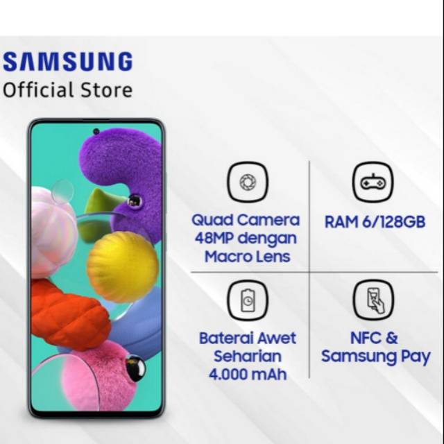 HP SAMSUNG GALAXY A51 RAM 6 128GB TERMURAH BERGARANSI MURAH