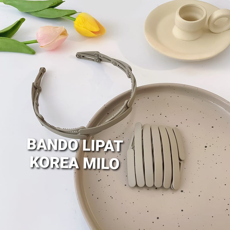 BANDO LIPAT FOLDED KOREA AKSESORIS RAMBUT ANAK PRIA WANITA BANDANA CUCI MUKA SIMPLE BASIC