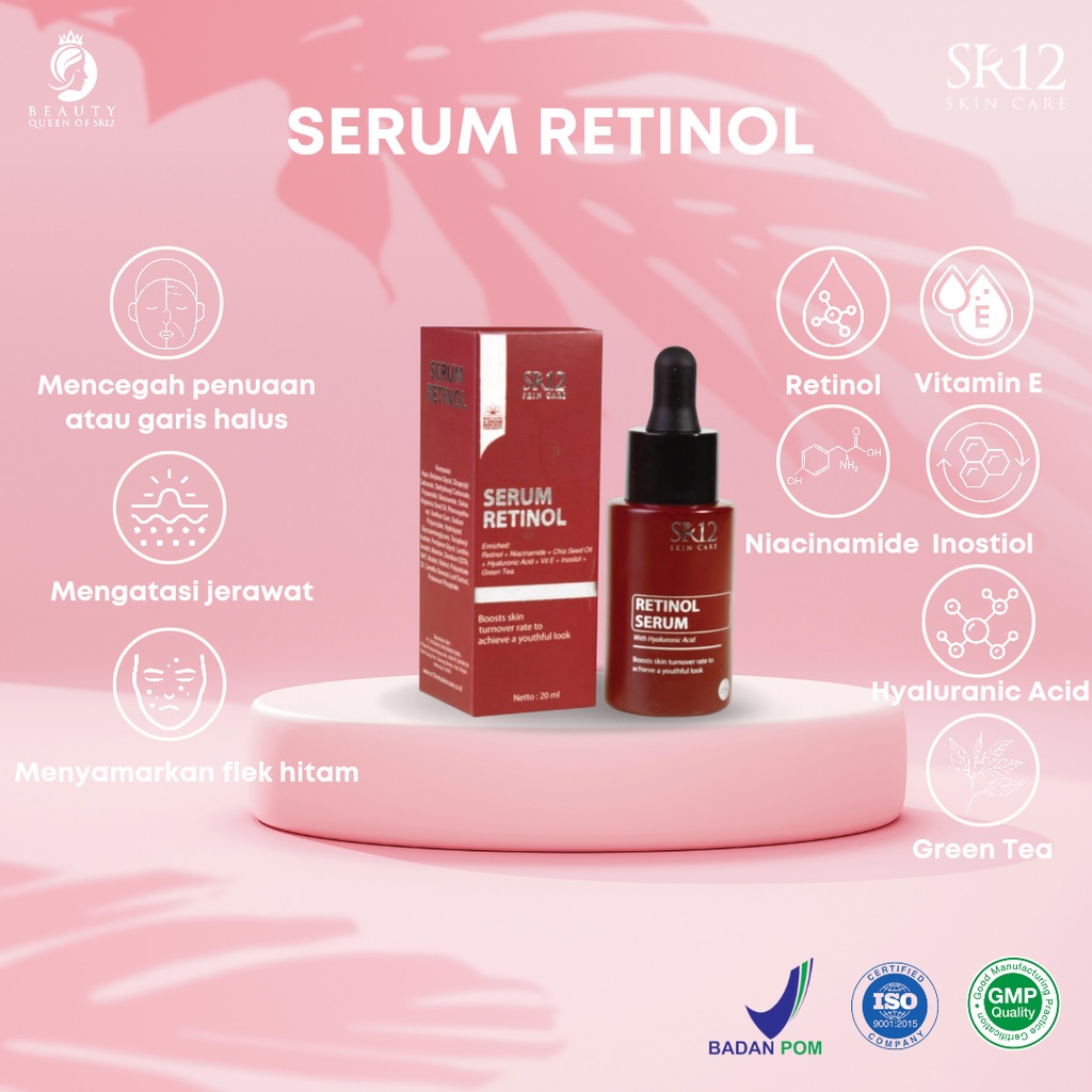 Serum Retinol Serum Anti Aging Serum Niacinamide Dark Spot Serum Penghilang Flek Hitam Face Serum Anti Penuaan Anti Kerut Lingkar Hitam Serum Wajah