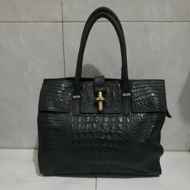 hand bag pl kulit buaya asli