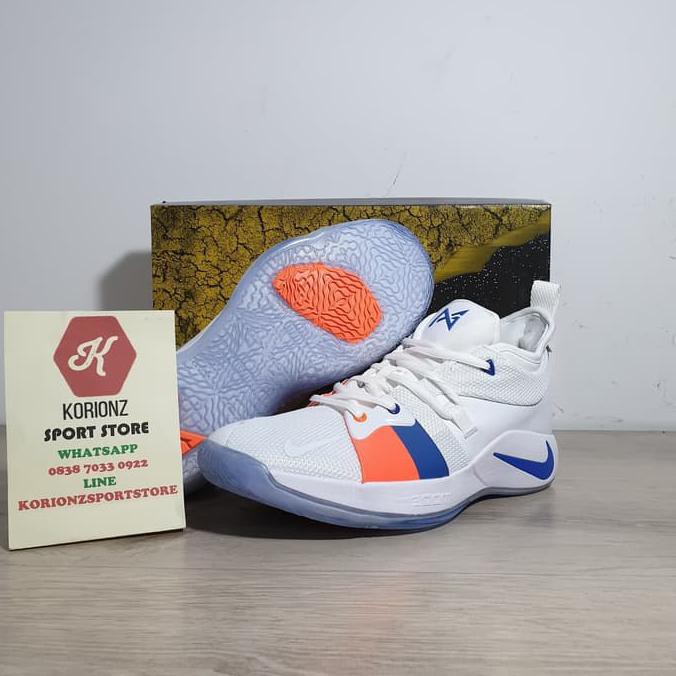 BI9 SALE Sepatu Basket Nike Paul George PG 2 The Bait White Free Gelang - The Bait, 41 SDWD