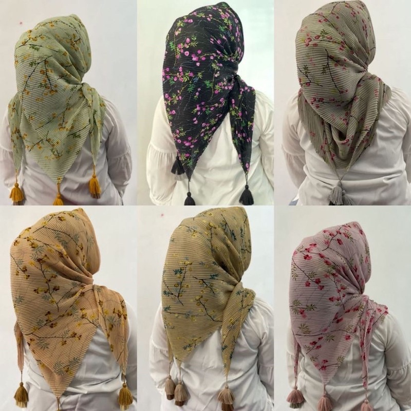 HIJAB SEGIEMAPAT DENAY PLISKET JAMBUL TERBARU