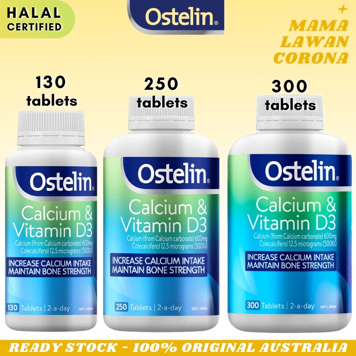 calcium- ostelin calcium &amp; vitamin d3 - 300 tablets ostelin calcium d3 300 - 130 tablet -calcium.