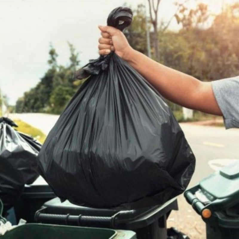 plastik sampah 60x100cm merk melati hitam besar / trash bag / HD kantong sampah jumbo tebal tidak berbau