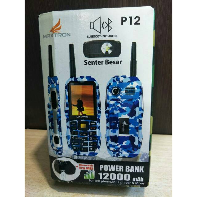 Maxtron P12 army / hp bisa jadi powerbank