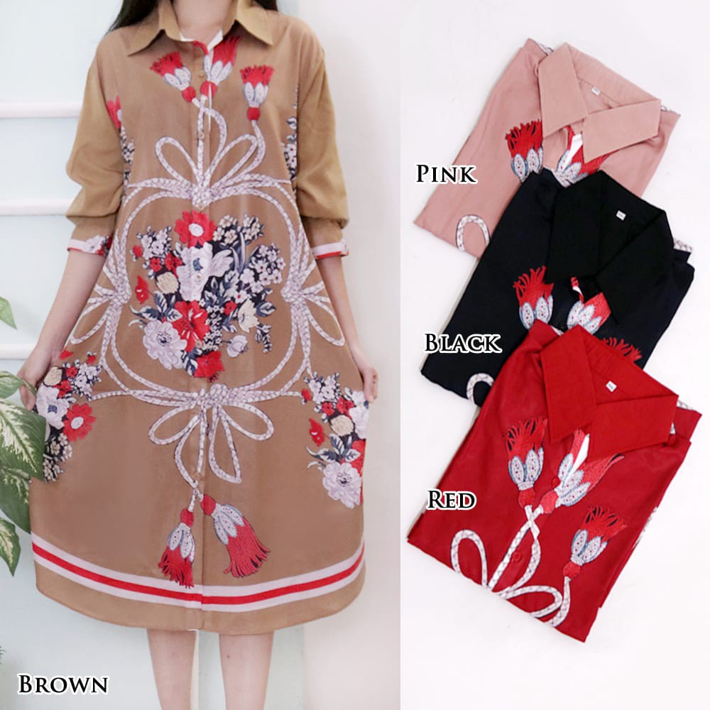 Tunik Bunga Jumbo Import #TK76